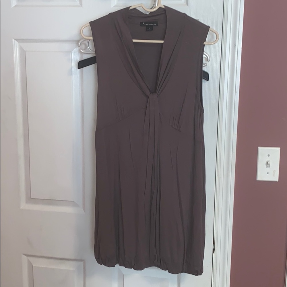 Brown short maxi dress